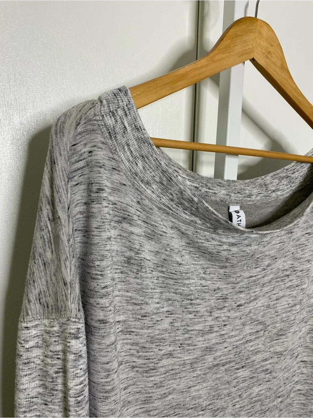 Athleta | Heather Grey/Gray Studio Barre Activewear Terry Sweatshirt Sz Large